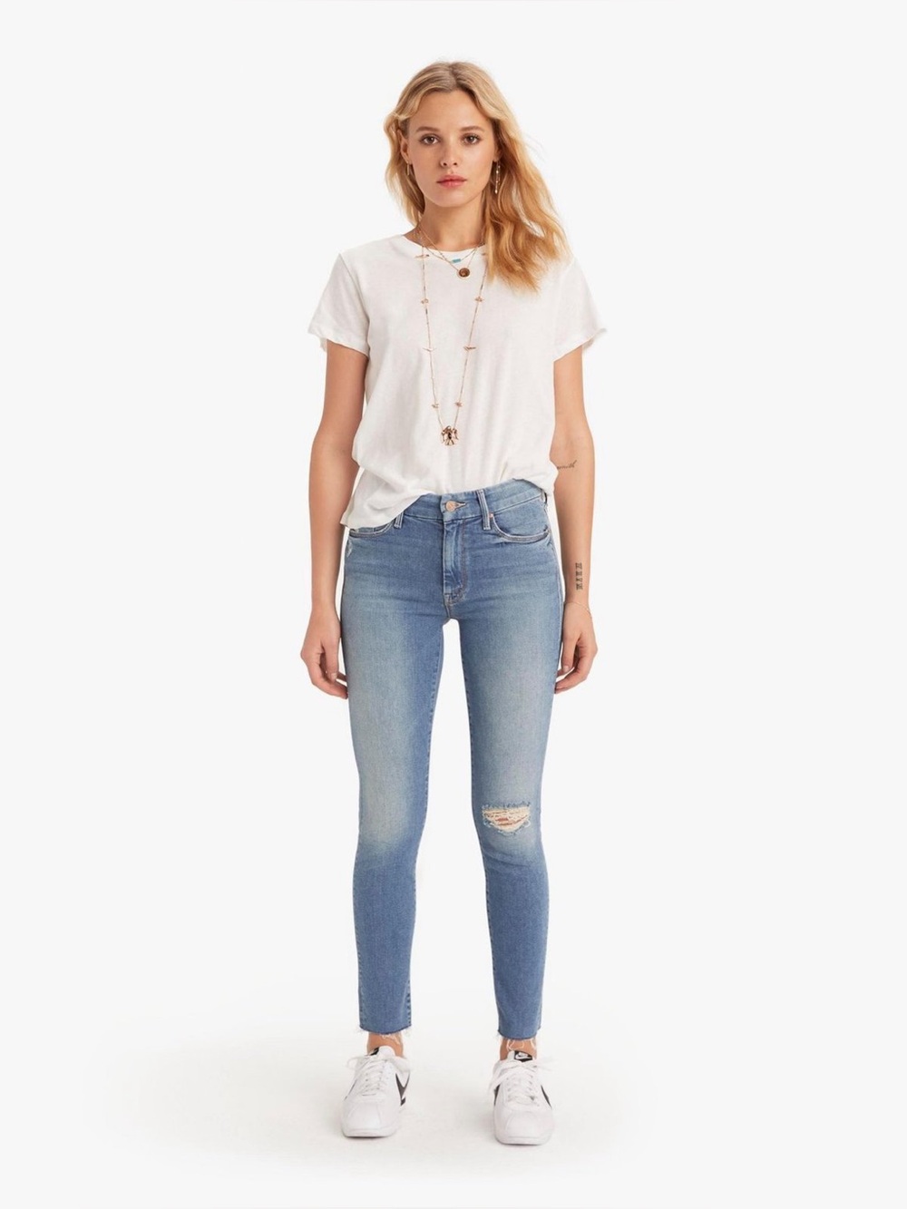 Mother Looker Ankle Fray Love Gun Jeans
